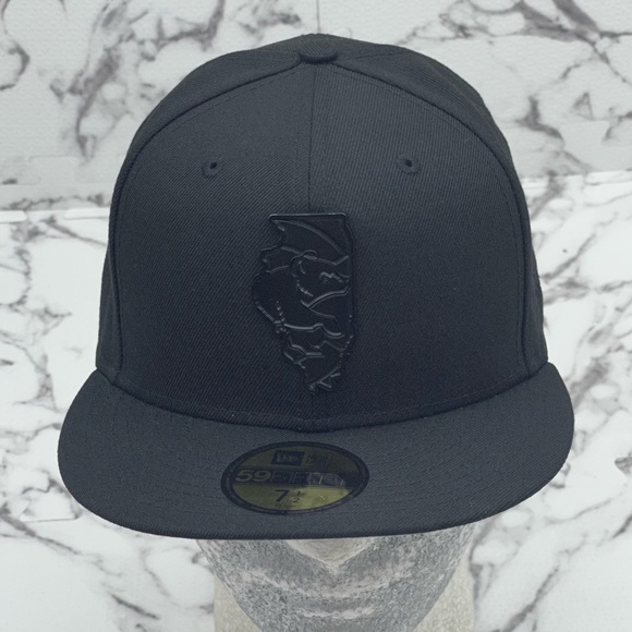 Men's New Era Cap Black Chicago Cubs 59FIFTY MLB NWT - Picture 6 of 6